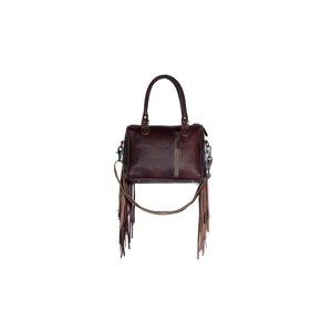 Myra Yellowstone Stonecrest Suede Leather Concealed Carry Bag in Charcoal Black main image 0